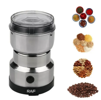 Мощная электрическая кофемолка RAF 300W для кофе и специй, зерна, орехов, семян, трав МЕТАЛЛ