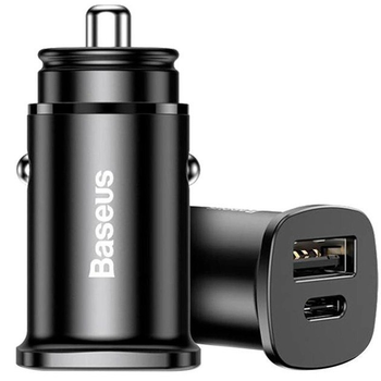 Автомобильное зарядное устройство Baseus PPS Car Charger Быстрая зарядка Quick Charge 4.0 + Power Delivery 3.0 30W USB + Type-C 5A Зарядка в авто Black (CCALL-AS01)