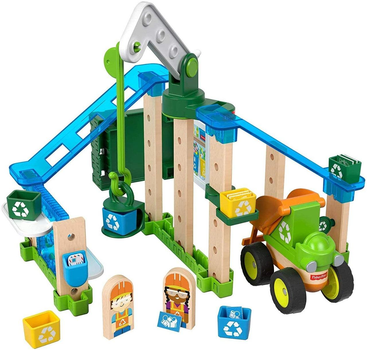 Дерев'яний конструктор Fisher-Price Wonder Makers Design System Lift Переробна станція (GFJ12) (B07HY171SF)