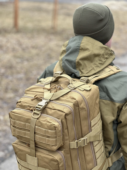 Тактичний рюкзак Tactic військовий рюкзак із системою molle на 40 літрів Coyote (Ta40-coyot)
