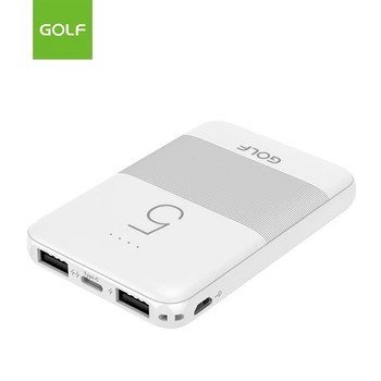 УМБ Golf G95-C 5000mAh 2USB+Type-C+microUSB Candy Power Bank white(6959072723277)
