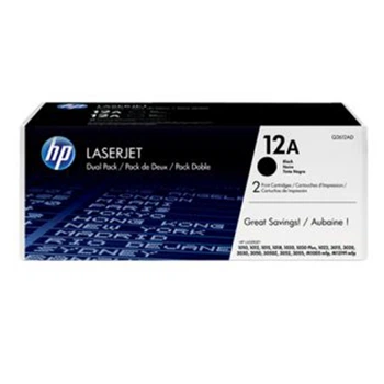Картридж HP 12A (Q2612AF) (2 шт.) для принтера LaserJet 1010, 1012, 1015, 1018, 1020, 1022, 3015, 3020, 3030, 3052, 3055, М1005