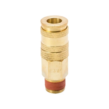 Фитинг для компрессора Sigma 3/8" латунь с фиксатором и автоматическим клапаном