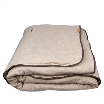 Ковдра Devohome Hemp Flax зимова конопляна 200x220 см натурального кольору