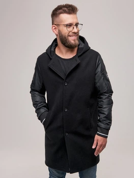 Куртка демисезонная с капюшоном мужская Riccardo DP-01 S(46) Черная (ROZ6400022263)