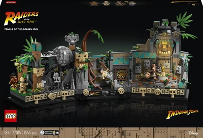 Zestaw klocków LEGO Indiana Jones Świątynia Złotego Posążka 1545 elementów (77015)