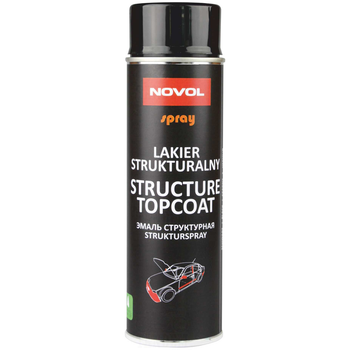 Фарба для пластику структурна | Novol Spray | Аерозоль 500 мл — Чорний