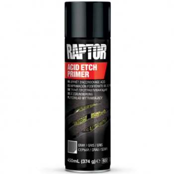 Грунт кислотный для металла | RAPTOR Etch Primer | Аэрозоль 450 мл — Серый