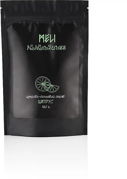 Сахарно-солевой скраб "Цитрус" - Meli NoMoreStress 180g (180g) (934998-1189618-2)