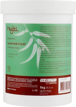 Мыло алеппское "Черное" - Najel Black Aleppo Soap Eucalyptus Body Peeling 1000g (180g, 1000g) (935797-1190761-2)