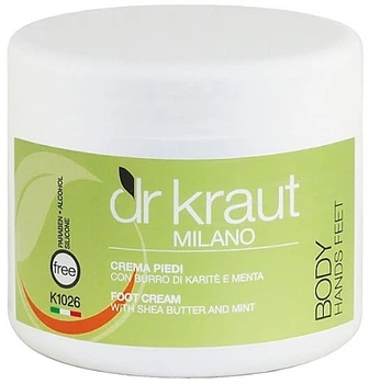 Крем для ніг з маслом Ши та ментолом - Dr.Kraut Foot Cream With Shea Butter And Mint 500ml
