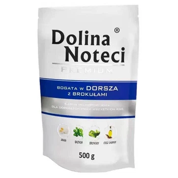 Влажный корм Dolina Noteci Premium консервы для собак пауч треска и брокколи 500гр 300816
