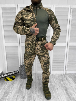 Тактичний військовий костюм Tactical ( Китель + Убакс + Штани ), Камуфляж: Піксель ЗСУ, Розмір: S