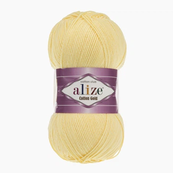 Турецька пряжа для в'язання Alize COTTON GOLD (Котон Голд) напівбавовна 187 світлий-лимон