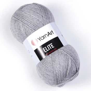 Турецкая пряжа для вязания YarnArt Elite (Элит) акрил 804 серый