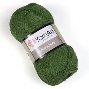 Турецкая пряжа для вязания YarnArt Super Perle (супер перле) акрил 248 зеленый