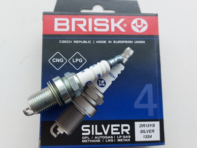 Свечи зажигания 2110 (16 кл.) Silver (Brisk) под газ DR15YS/1334 Brisk (DR15YS1334)