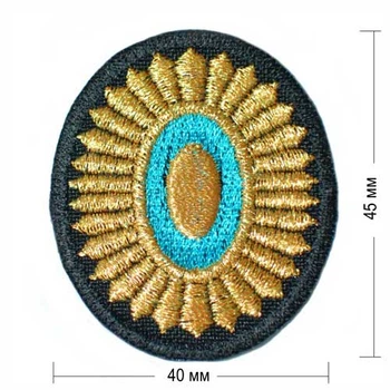 Кокарда на головной убор охранника 40х50 мм (12297) Embroidery