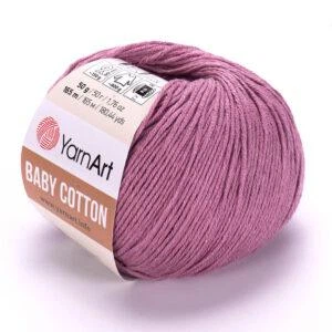 Турецкая пряжа для вязания YARNART BABY COTTON (беби котон) 419 сухая роза