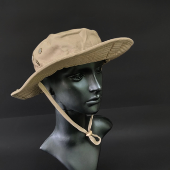 Панама-капелюх тактична з широкими полями чоловіча Zelart Поліестер Бежевий (TY-6303)
