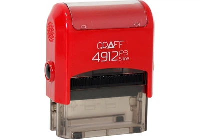 Оснастка GRAFF 4912 P3 "GLOSSY" 47х18 мм червона (GRF42105-03)