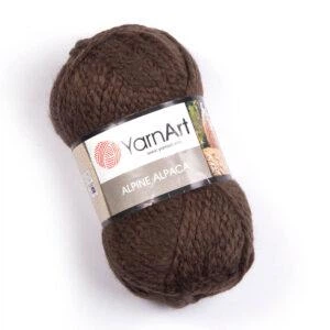 Пряжа для ручного вязания YarnArt Alpine Alpaca (Альпин альпака)толстая зимняя пряжа нитки 431 коричневый