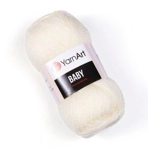 Турецька пряжа для в'язання YarnArt Baby(бебі) дитячий яскравий акрил - 502 молочний