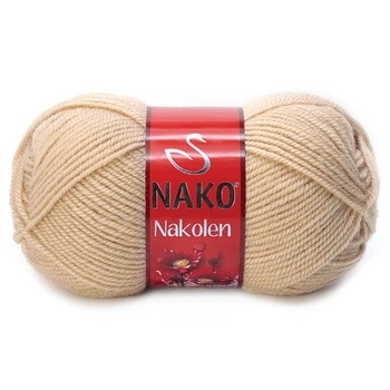 Турецкая пряжа для вязания Nako Nakolen (НАКОЛЕН) полушерсть 219 карамель