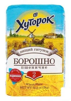 Мука пшеничная высш. сорт ТМ "Хуторок" 2кг (99418)