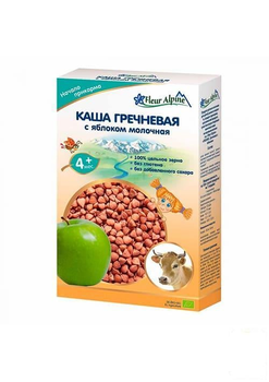 Каша FLEUR ALPINE гречана з яблуком молочна 1х200 г (88197)