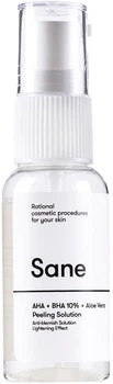 Пилинг для лица с экстрактом алоэ Sane AHA + BHA 10% + Aloe Vera Peeling Solution 30ml (897735-812067-2)