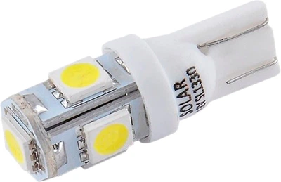 Лампочка без цоколя LED T10_W5W SMD біла 5-діодів 12V W2.1x9.5d (Solar) (к-т.-2шт.) SL1330