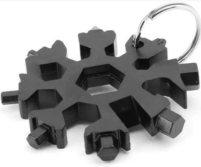 Мультитул для велосипеда 18 в 1 "как сюрикен" инструменты снежинка SNOWFLAKE WRENCH TOOL (713421940) Черный