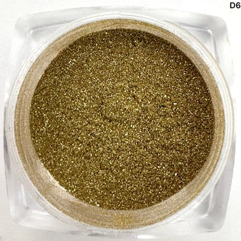 Зеркальная втирка (mirror powder) Серебро с золотом D6 для дизайна ногтей
