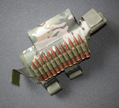 Патронташ на регулируемой щеке, подщечнике на приклад АК, винтовки, ружья BB1, съемный, Мультикам