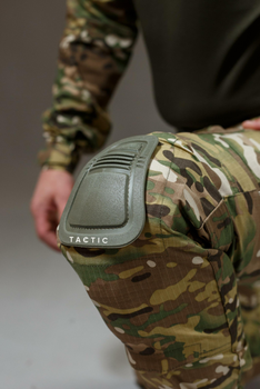 Військові штани Tactic CORD Ріп-стоп, (тактичні штани з наколінниками) мультикам 46