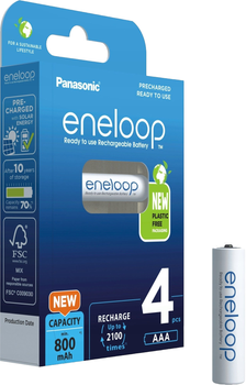 Акумулятор Panasonic Eneloop AAA 800 4BP mAh NI-MH (BK-4MCDE/4BE)