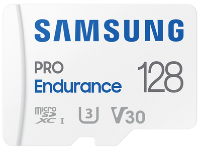 Samsung PRO Endurance microSDXC 128 GB Class 10 UHS-I U3 V30 + adapter SD (MB-MJ128KA/EU)