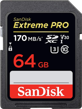 SanDisk SDXC Extreme Pro 64 GB V30 UHS-I U3 (SDSDXXY-064G-GN4IN)