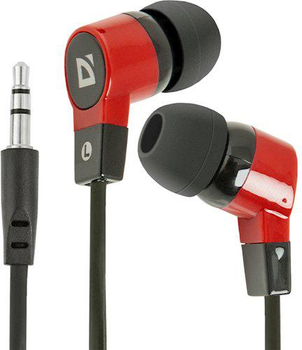 Słuchawki Defender Basic 619 Czarno-Czerwone (63619)