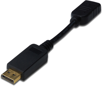 Adapter Digitus Assmann DisplayPort na HDMI (AM/AF) 0,15 m Czarny (AK-340408-001-S)