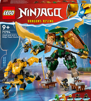 Zestaw klocków LEGO Ninjago Drużyna mechów ninja Lloyda i Arina 764 elementy (71794)