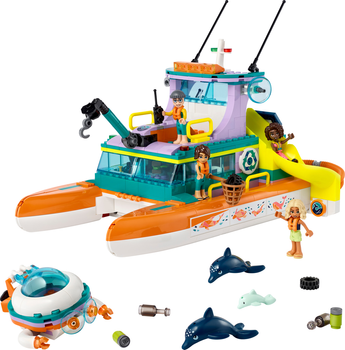 Zestaw klocków LEGO Friends Morska łódź ratunkowa 717 elementów (41734)