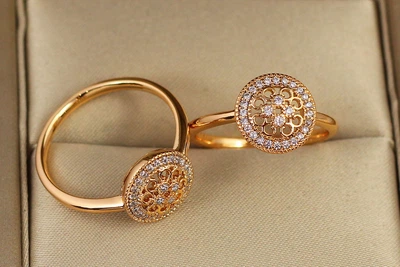 Кольцо Xuping Jewelry Прованс р 17 золотистое