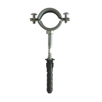 Хомут в сборе CR 3/4″ (25-30мм) с винтом-шурупом 8*80 и дюбелем в уп., серый