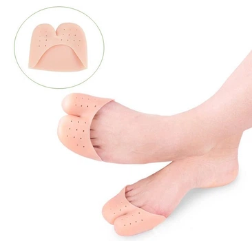 Силіконовий напальчник для ніг з роздільником великого пальця Anti-Crack Sets Beige