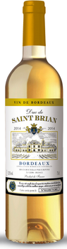 Вино Eurovins Duc de Saint Brian Бордо белое полусладкое 0.75 л (3416830520248)