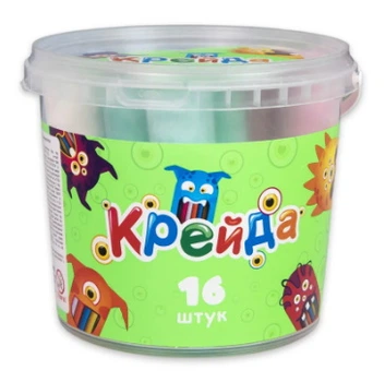 Крейда 16шт різнокольорова, велика кругла (50103S)