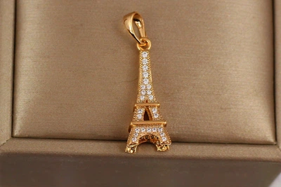 Кулон Xuping Jewelry Ейфелева вежа 2.3 см ширина 9 мм золотистий