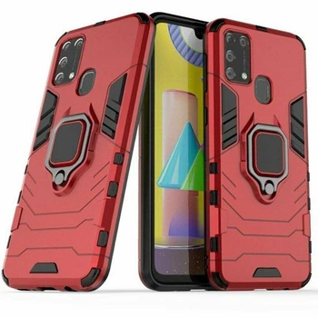 Чохол Iron Ring для Samsung Galaxy M31/M315 бампер з кільцем протиударний Red